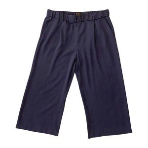 Halogen Navy Blue Wide Leg Soft Trouser